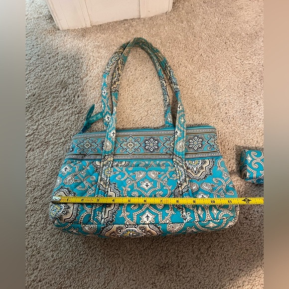 VERA BRADLEY 2 pc Totally Turq Small purse & Lipstick case - Picture 6 of 10